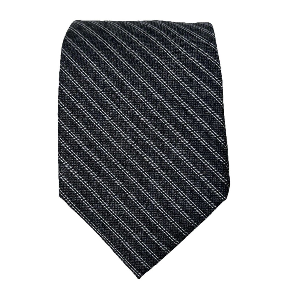 Michael Kors Men's Necktie One Size Black/Grey Diagonal Stripe Classic Design